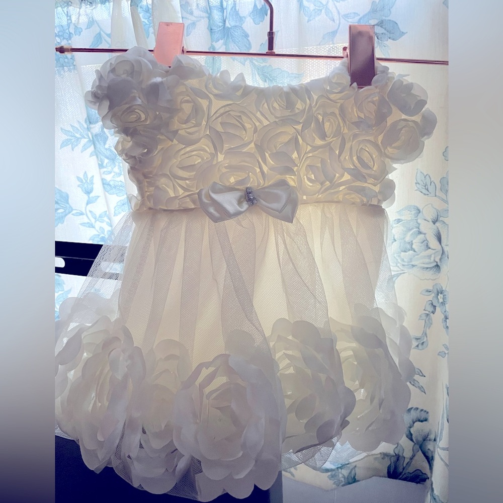 White formal baby dress